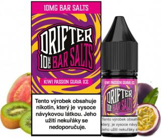 Liquid Drifter Bar Salts Kiwi Passionfruit Guava Ice 10ml - 10mg (Exotická kombinace lahodného kiwi, nevšední marakuji a guavy)