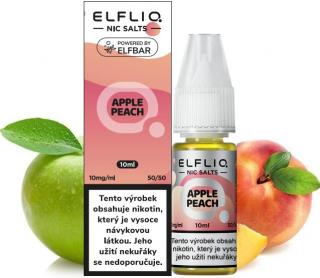 Liquid ELFLIQ Nic SALT Apple Peach 10ml - 10mg (Vyvážený mix sladké broskve a jemně kyselého zeleného jablka)