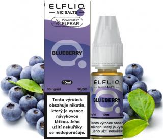 Liquid ELFLIQ Nic SALT Blueberry 10ml - 10mg (Čerstvě utržené šťavnaté borůvky)