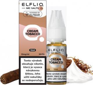 Liquid ELFLIQ Nic SALT Cream Tobacco 10ml - 10mg (Výběrový tabák s krémovými tóny)