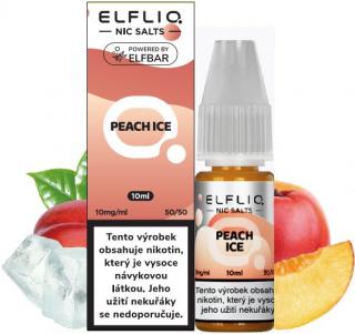 Liquid ELFLIQ Nic SALT Peach Ice 10ml - 10mg (Čerstvý broskvový džus s ledem)