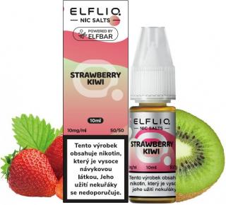 Liquid ELFLIQ Nic SALT Strawberry Kiwi 10ml - 10mg (Výrazné tóny kiwi se sladkou a šťavnatou jahodou)