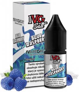 Liquid IVG SALT Blue Raspberry 10ml - 10mg (Vyladěná chuť modré maliny s lehkými borůvkovými tóny)