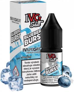 Liquid IVG SALT Blueberg Burst 10ml - 10mg (Oblíbená ovocná příchuť s ledovou svěžestí)