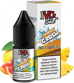 Liquid IVG SALT Caribbean 10ml - 10mg (Tropická chuť plná ananasu a grapefruitu)