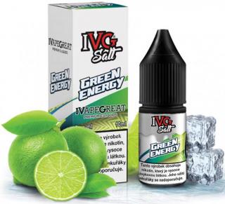 Liquid IVG SALT Green Energy 10ml - 20mg (Osvěžující energetický nápoj v ledové tříšti s plátkem limetky)