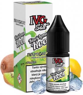 Liquid IVG SALT Kiwi Lemon Kool 10ml - 10mg (Sladké zralé kiwi s kyselým citrónem ustlané na kostkách ledu)