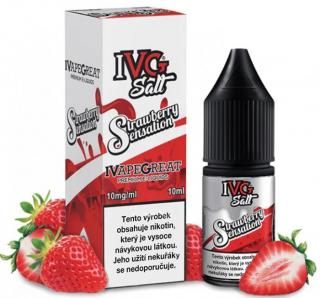 Liquid IVG SALT Strawberry Sensation 10ml - 10mg (Zralé jahody s jemnou chladivou dochutí)