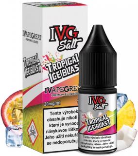 Liquid IVG SALT Tropical Ice Blast 10ml - 10mg (Šťavnatá směs vodního melounu, kiwi a hroznů s chladivým dozvukem)