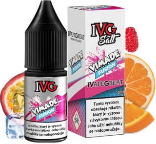 Liquid IVG SALT Vimade Fusion 10ml - 10mg (Netradiční ovocný koktejl z malin, pomerančů a marakuji.)