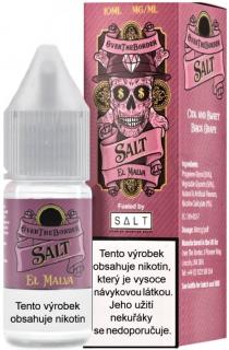 Liquid Juice Sauz SALT Over The Border El Malva 10ml - 10mg (Sladká chuť červeného hroznového vína s chladivým coolingem)