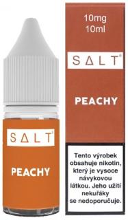 Liquid Juice Sauz SALT Peachy 10ml - 10mg (Čerstvé broskve a meruňky s kapkou lahodné smetany)