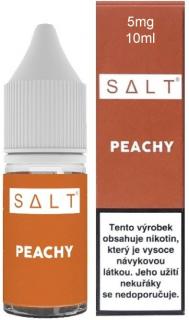 Liquid Juice Sauz SALT Peachy 10ml - 5mg (Čerstvé broskve a meruňky s kapkou lahodné smetany)