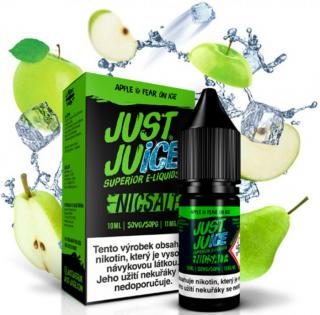 Liquid Just Juice SALT Apple &amp; Pear On Ice 10ml - 11mg (Osvěžující koktejl z jablek, hrušek a pořádné hrsti ledu)