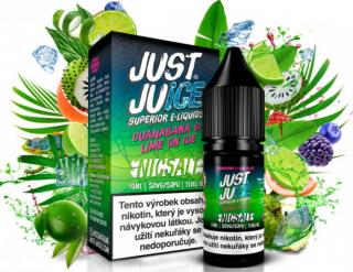 Liquid Just Juice SALT Guanabana &amp; Lime On Ice 10ml - 11mg (Chladivá a nakyslá limetka, jejíž výraznou chuť dokresluje sladký dozvuk ve formě exotické gravioly)