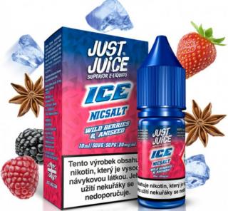 Liquid Just Juice SALT ICE Wild Berries &amp; Aniseed 10ml - 11mg (Výrazná a lahodná chuť lesního ovoce s anýzem a mrazivým mentolem)