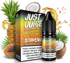 Liquid Just Juice SALT Pineapple, Papaya &amp; Coconut 10ml - 11mg (Dechberoucí blend ovocných chutí (ananasu, papáji a kokosu))