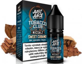 Liquid Just Juice SALT Tobacco Sweet Cubano 10ml - 11mg (Okouzlující a věrohodná vůně pravých kubánských doutníků s typicky zemitou a výraznou chutí)