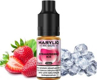 Liquid MARYLIQ Nic SALT Strawberry Ice 10ml - 20mg (Jednoduchá, ale přesto dokonalá. Taková je jahoda, která je opatřená pořádnou dávkou coolady)