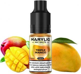 Liquid MARYLIQ Nic SALT Triple Mango 10ml - 20mg (Úžasná nálož letního manga s pořádnou dávkou coolady)