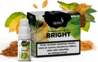 Liquid WAY to Vape 4Pack Bright 4x10ml-12mg (Čistý tabák s jemnou dochutí)