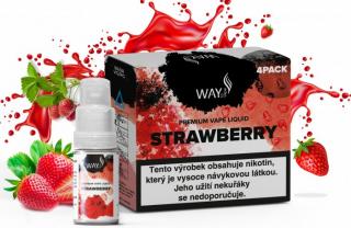 Liquid WAY to Vape 4Pack Strawberry 4x10ml-0mg (Čerstvě utržená šťavnatá jahoda s příjemnými sladkými tóny)