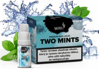 Liquid WAY to Vape 4Pack Two Mints 4x10ml-0mg (Osvěžující mix sladkých a bylinných mátových chutí s chladivým dotekem)