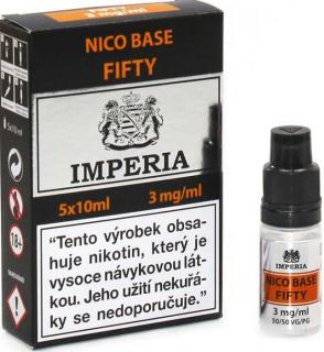 Nikotinová báze CZ IMPERIA 5x10ml PG50-VG50 3mg