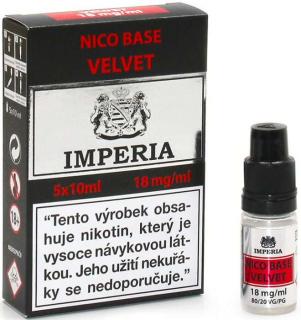 Nikotinová báze CZ IMPERIA Velvet 5x10ml PG20-VG80 18mg