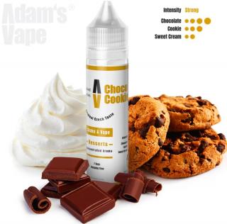 Příchuť Adam´s Vape Shake and Vape 12ml Choco Cookie (Vůně je sladká, komplexní a výrazně čokoládová. Při potažení ucítíte čerstvě upečené cookies s kousky mléčné čokolády. Při výdechu vše doplní poctivá dávka sladké šlehačky)