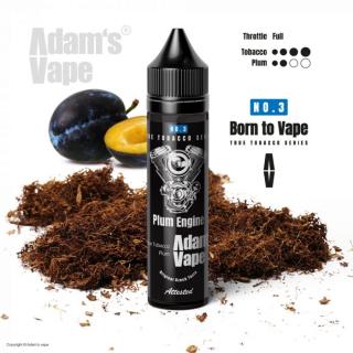 Příchuť Adam´s Vape Shake and Vape 12ml Plum Engine (Vůně je pronikavě tabáková s jasně rozpoznatelnými švestkovými tóny)