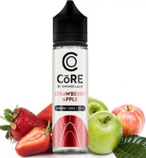 Příchuť Core by Dinner Lady S&amp;V 20ml Strawberry Apple (Chuť kandovaných jahod v kombinaci s perfektně vybalancovaným mixem sladkých červených a lehce nakyslých zelených jablek s lehkým chladivým dozvukem)