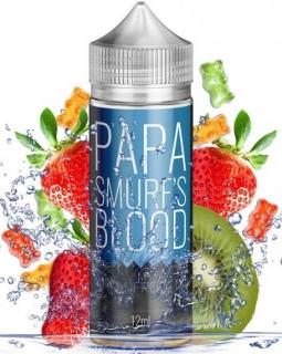 Příchuť Infamous Originals Shake and Vape 12ml Papa Smurf Blood (Kombinace jahod, kiwi a gumových medvídků)