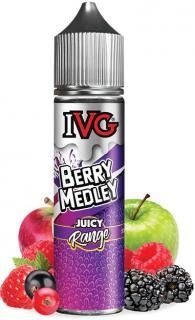 Příchuť IVG Shake and Vape 18ml Berry Medley (Šťavnatá kombinace černého rybízu, maliny a jablka)