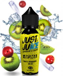 Příchuť Just Juice Shake and Vape 20ml Kiwi and Cranberry on Ice (Netradiční spojení exotického kiwi a červené brusinky s jemným chladivým efektem)