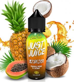 Příchuť Just Juice Shake and Vape 20ml Pineapple, Papaya &amp; Coconut (Dechberoucí blend ovocných chutí (ananasu, papáji a kokosu).)