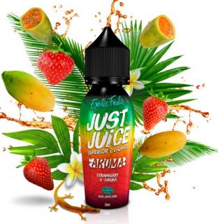 Příchuť Just Juice Shake and Vape 20ml Strawberry &amp; Curuba (Nevšední chuť zralé a šťavnaté jahody a exotické curuby, které se chuťové nejvíce podobá jablku)