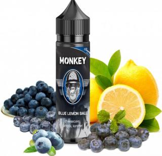 Příchuť MONKEY liquid Shake and Vape Blue Lemon Ball 12ml (Kombinace čerstvých sladkých borůvek a svěžího a lehce sladkokyselého citrónu doplněná o jemný nádech koolady)