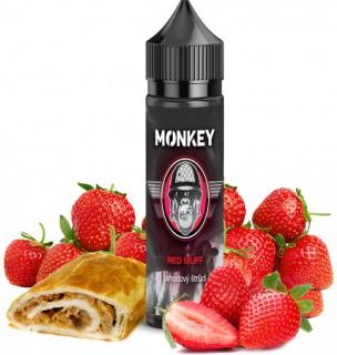 Příchuť MONKEY liquid Shake and Vape Red Muff 12ml (Skvělá kombinace jahod, skořice a hutného nasládlého těsta)