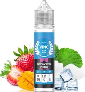 Příchuť VINC Shake and Vape 12ml Defrocked Priest (Tradičně sladká jahodová žvýkačka se zde potkává se silným mentolem a cooladou)