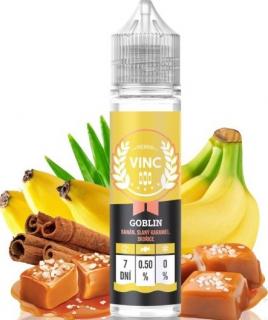 Příchuť VINC Shake and Vape 12ml Goblin (Goblin je slaďoučký, zralý banán, který je zalitý slaným karamelem)