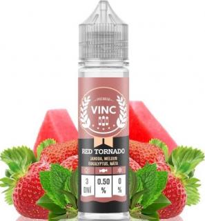 Příchuť VINC Shake and Vape 12ml Red Tornado (Perfektní kombo červených melounů, vyzrálé jahody nabídne v kombinaci s mátou a eukalyptem sladké potěšení s jemným nádechem větrovost)