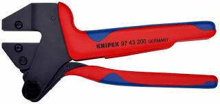 Knipex KNIPEX 9743200 A Systémové lisovacie kliešte pre vymeniteľné lisovacie čeluste s multi-komponentnými úchopmi leštené 200 mm (samoobslužná karta/blister)