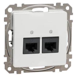 Schneider Electric SCHNEIDER SDD111452 Dátová zásuvka 2xRJ45 kat. 5e UTP, Biela