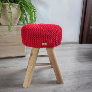 Taburetka stolček - červená