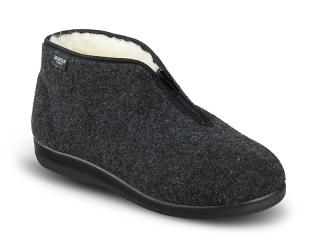 Dámske celé uzavreté papuče Mjartan s zipsom- filcové zateplené (Dámske papuče pre seniorov)