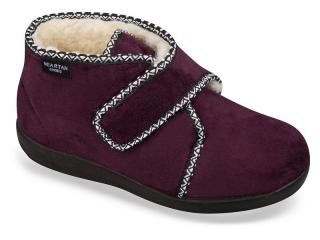 Dámske celé uzavreté papuče na suchý zips - zateplené X02 (Dámske kapce pre seniorov / Mjartan )