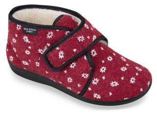 Dámske celé uzavreté zateplené papuče na suchý zips - TX45 (Dámske papuče Mjartan na suchý zips )