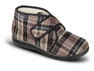 Dámske teplé celé uzavreté papuče Mjartan na suchý zips- K85  (Dámske kapce na suchý zips Mjartan )