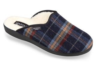 Pánske zimné papuče Mjartan - karované (Pánske papuče na zimu 808)